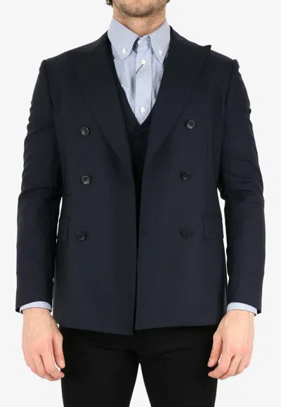 Tonello Double-breasted Wool Jacket In Multi