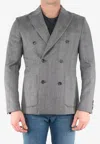 Tonello Double-breasted Wool Jacket In Multi