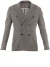 Tonello Double-breasted Glen Plaid Jacket In Beige