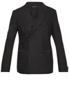 Tonello Double-breasted Stretch Jacket In Black