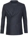 Tonello Double-breasted Casual Jacket In Antracite