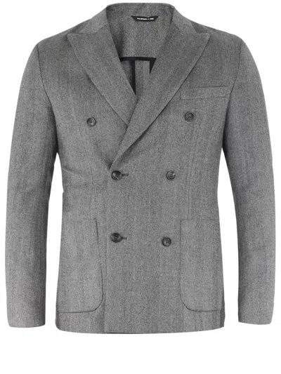TONELLO GIACCA IN LANA GRIGIA,37879623