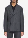 Tonello Double-breasted Casual Jacket In Grey