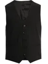 Tonello Wool Vest Black In Black