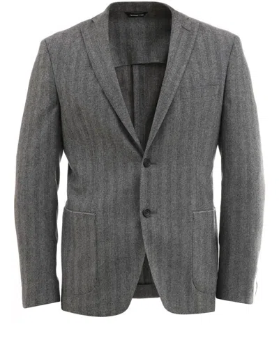 Tonello Gray Wool Jacket In Green