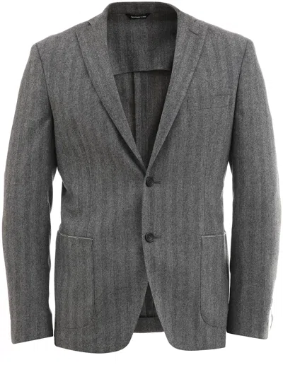 TONELLO GRAY WOOL JACKET,33280430