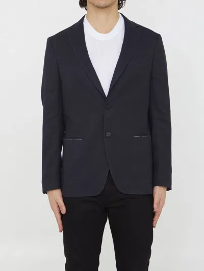 Tonello Linen And Viscose Jacket In Black
