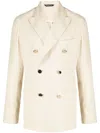 Tonello Long-sleeved Double-breasted Blazer In Neutrals