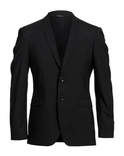 Tonello Man Blazer Black Size 38 Virgin Wool, Elastane