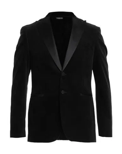 Tonello Man Blazer Black Size 40 Cotton, Polyester, Elastane