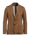 Tonello Man Blazer Mustard Size 40 Virgin Wool, Metal In Yellow