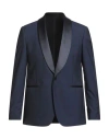 Tonello Man Blazer Navy Size 44 Virgin Wool, Elastane In Blue