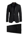 Tonello Man Suit Black Size 44 Virgin Wool, Elastane In Black