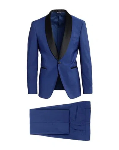Tonello Man Suit Blue Size 40 Virgin Wool, Mohair Wool, Elastane