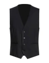 Tonello Man Tailored Vest Black Size 38 Virgin Wool, Elastane