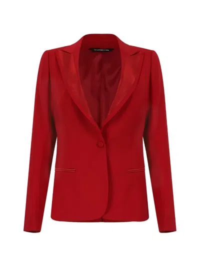Tonello Peak-lapel Blazer In Red