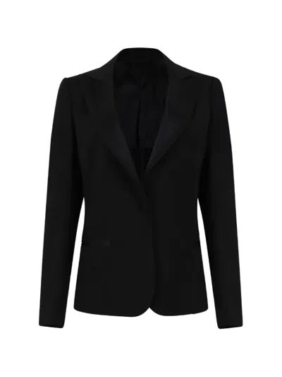 Tonello Peak-lapel Single-button Blazer In Black