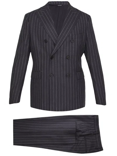 Tonello Pinstriped Two-piece Suit In Black