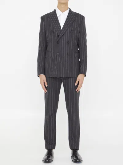 Tonello Pinstriped Two-piece Suit In Black