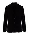 Tonello Blue Wool Jacket In Black