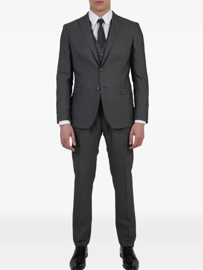 Tonello Single-breasted Three-piece Suit In Gray