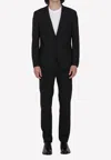 Tonello Black Wool Two-piece Suit In Black