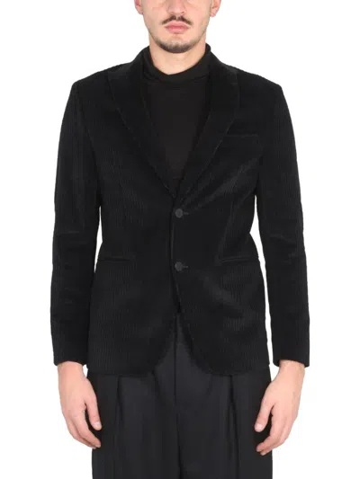 TONELLO SINGLE-BREASTED BLACK VELVET JACKET