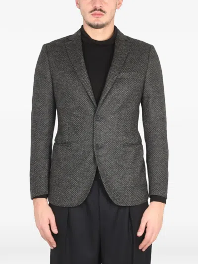 Tonello Single-breasted Jacket With Notched Lapels In Gray