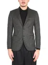 Tonello Single-breasted Jacket With Notched Lapels In Gray