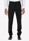 Tonello Black Wool Trousers In Black