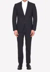 Tonello Black Wool Two-piece Suit In Black