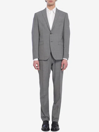 Tonello Twopiece Suit In Virgin Wool In Black