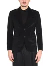 Tonello Black Velvet Jacket In Black