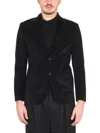 Tonello Black Velvet Jacket In Black