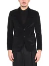 Tonello Black Velvet Jacket In Black