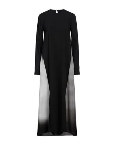 Tonello Woman Maxi Dress Black Size 4 Virgin Wool, Polyamide, Elastane