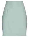 Tonello Woman Mini Skirt Light Green Size 8 Virgin Wool, Elastane