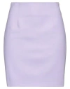 Tonello Woman Mini Skirt Lilac Size 10 Virgin Wool, Elastane In Purple