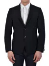 Tonello Blue Wool Jacket In Black