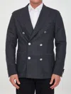 Tonello Grey Wool Jacket In Multi