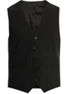 Tonello Wool Vest Black In Black