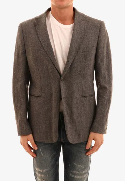 TONELLO WOOL-BLEND SINGLE-BREASTED  JACKET