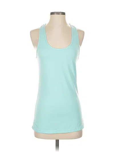 Pre-owned Tonet Tank Top Teal Halter Neckline Tops In Blue
