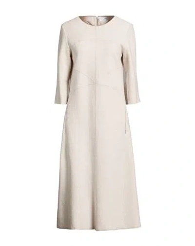 Tonet Woman Midi Dress Light Grey Size 10 Merino Wool In Neutral