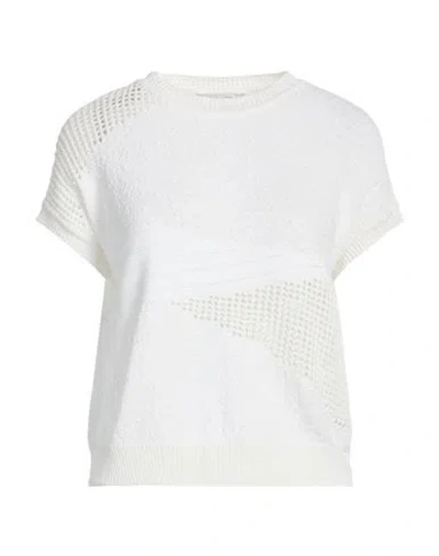 TONET TONET WOMAN SWEATER WHITE SIZE 12 COTTON, POLYAMIDE