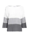Tonet Woman Sweater White Size 16 Linen, Cotton In White