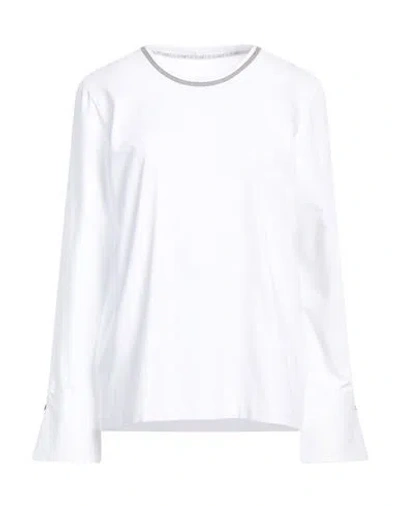 Tonet Woman T-shirt White Size 10 Cotton, Elastane