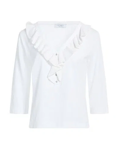 Tonet Woman T-shirt White Size 6 Cotton