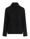 Tonet Woman Turtleneck Black Size 4 Merino Wool, Cashmere, Silk In Black