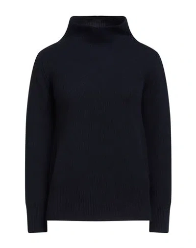 Tonet Woman Turtleneck Midnight Blue Size 16 Cashmere In Black